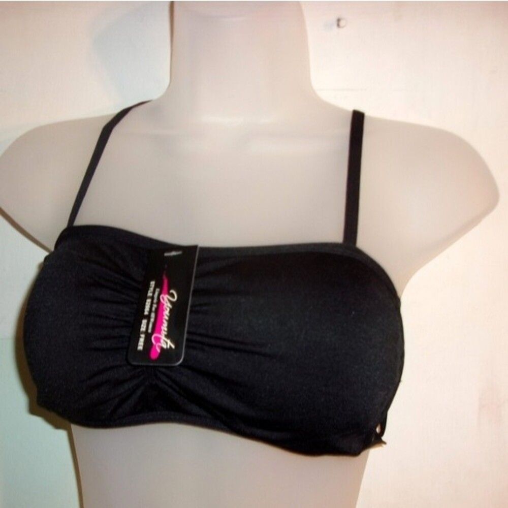 Youmita one size racerback black caged bralette NWT
